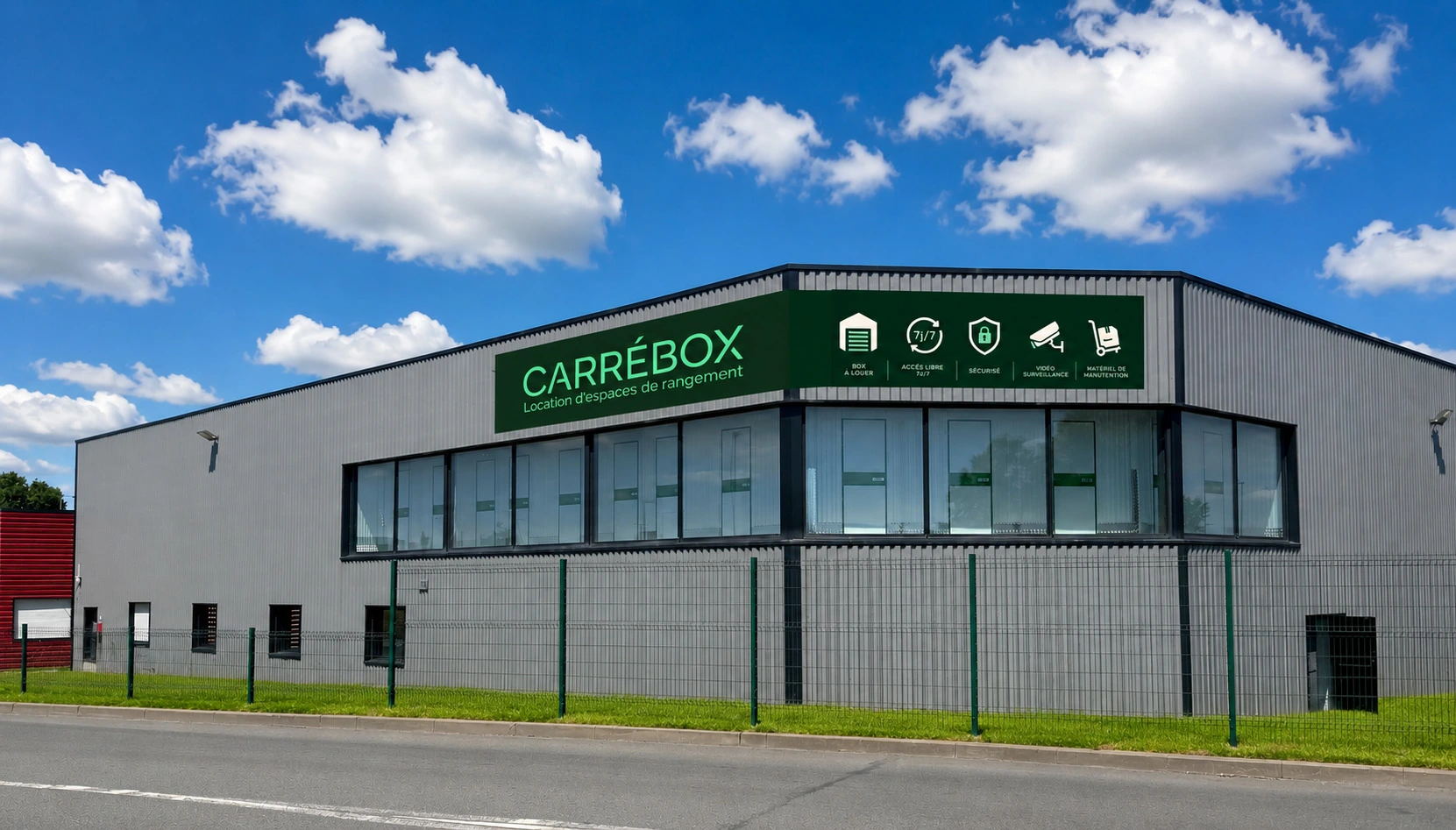 Centre de stockage Carrébox Carvin Enseigne